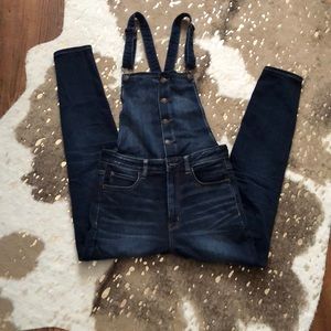 Skinny Denim Overalls
